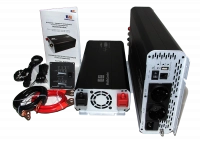 Инвертор MobileComfort S1024-BC, 1000Вт, 24В, чистый синус, розетка 230V, встроенное зарядное устройство 5А, схема приоритетов 230V, функция бесперебойника, USB выход, в комплекте настенная панель управления