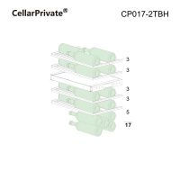 Купить встраиваемый винный шкаф CellarPrivate винный шкаф встраиваемый, двухзонный на 17 бутылок (CP017-2TBH) в черном цвете со скрытой ручкой.