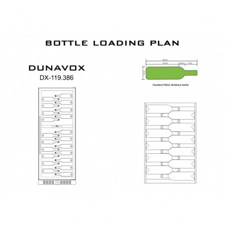 Купить встраиваемый винный шкаф Dunavox DX-119.386DB