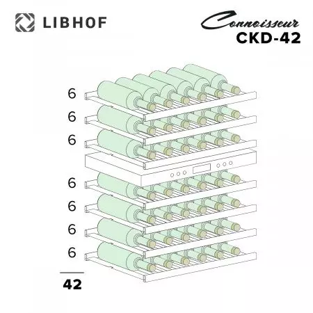 Купить встраиваемый винный шкаф Libhof Connoisseur CKD-42 silver