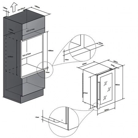 Купить встраиваемый винный шкаф Meyvel MV42-KSB2