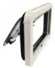 MobileComfort WE5035R, Окно для автодома, стекло - акрил двуслойный, металлическая рама со сквозным креплением, рулонная шторка+маскитка