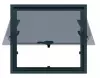 Sanjo 3J-SFAW 400x700мм, Окно для автодома, квадратный профиль, RV Square Flat Acrylic Window