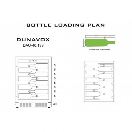 Купить встраиваемый винный шкаф Dunavox DAU-40.138B