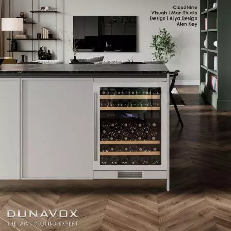 Купить встраиваемый винный шкаф Dunavox DX-53.130DWK/DP