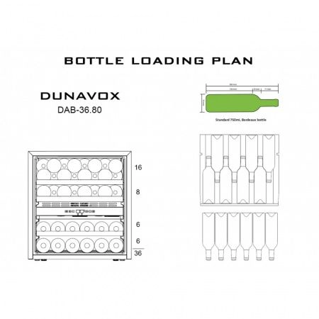 Купить встраиваемый винный шкаф Dunavox DAB-36.80DSS