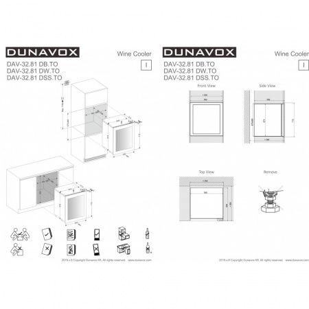 Купить встраиваемый винный шкаф Dunavox DAV-32.81DW.TO