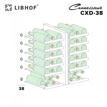 Купить встраиваемый винный шкаф Libhof Connoisseur CXD-38 silver