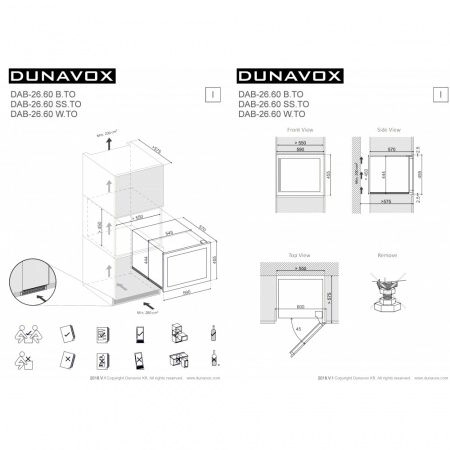 Купить встраиваемый винный шкаф Dunavox DAB-26.60W.TO