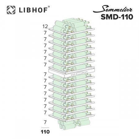 Купить встраиваемый винный шкаф Libhof Sommelier SMD-110 slim black