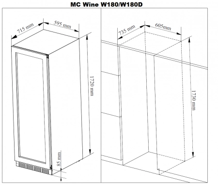 Купить MC Wine W180DB