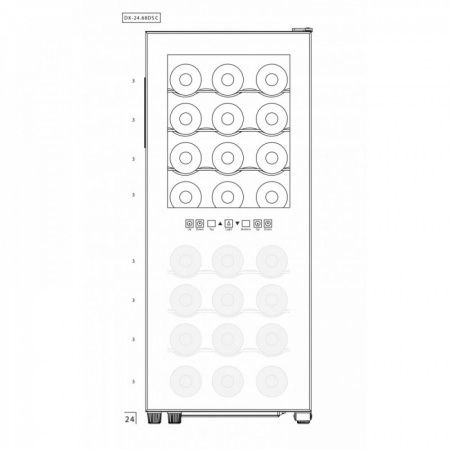 Купить отдельностоящий винный шкаф Dunavox DX-24.68DSC