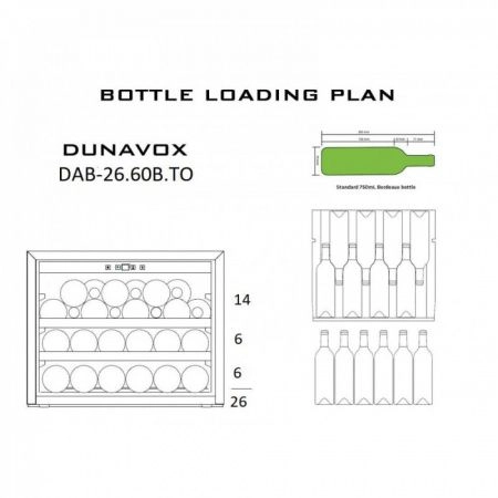 Купить встраиваемый винный шкаф Dunavox DAB-26.60W.TO