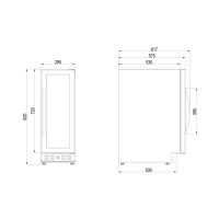 Купить встраиваемый винный шкаф Dometic E16FG Elegance
