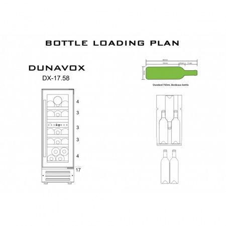 Купить встраиваемый винный шкаф Dunavox DX-17.58SDSK/DP