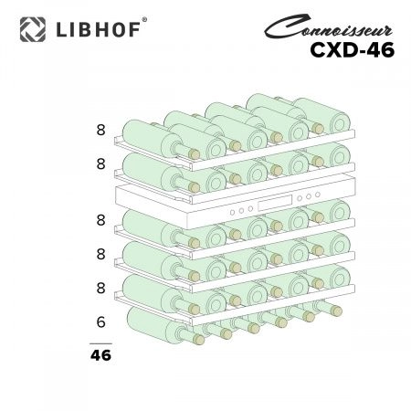Купить встраиваемый винный шкаф Libhof Connoisseur CXD-46 black
