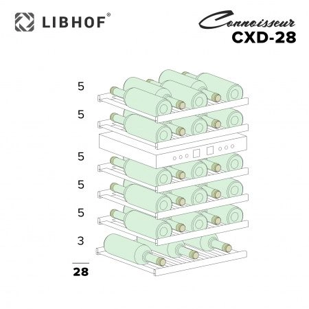 Купить встраиваемый винный шкаф Libhof Connoisseur CXD-28 silver