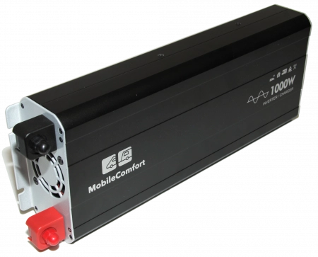 Инвертор MobileComfort S1024-BC, 1000Вт, 24В, чистый синус, розетка 230V, встроенное зарядное устройство 5А, схема приоритетов 230V, функция бесперебойника, USB выход, в комплекте настенная панель управления