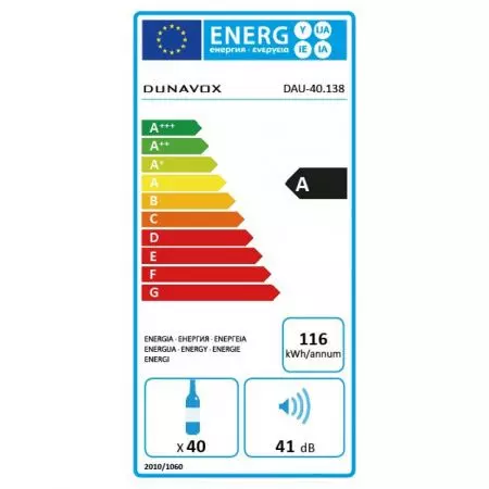 Купить встраиваемый винный шкаф Dunavox DAU-40.138B