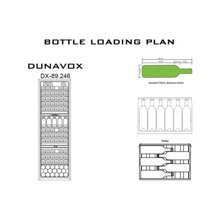 Купить встраиваемый винный шкаф Dunavox DX-89.246TB