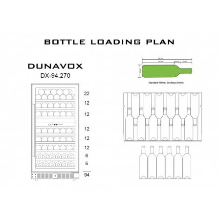 Купить встраиваемый винный шкаф Dunavox DX-94.270DBK