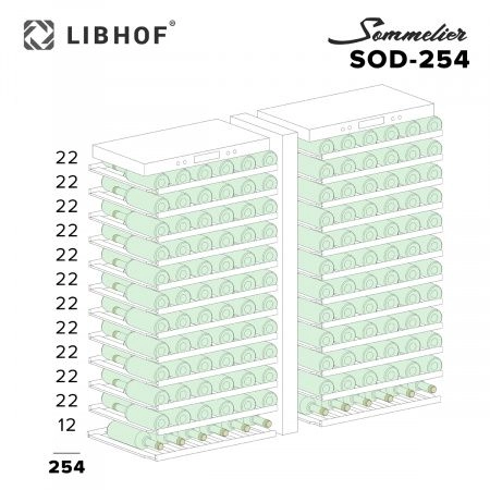 Купить встраиваемый винный шкаф Libhof Sommelier SOD-254 Silver