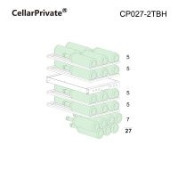 Купить встраиваемый винный шкаф CellarPrivate винный шкаф встраиваемый, двухзонный на 27 бутылок (CP027-2TBH) со скрытой ручкой