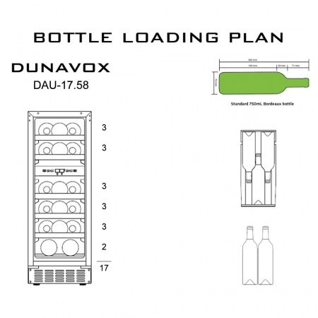 Купить встраиваемый винный шкаф Dunavox DAU-17.58DB