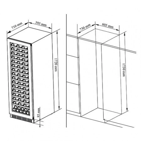 Купить встраиваемый винный шкаф Cavanova CV300T