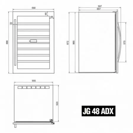 Купить встраиваемый винный шкаф IP Industrie JG 48 ADX