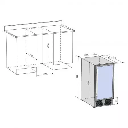 Купить встраиваемый винный шкаф Libhof Connoisseur CXD-28 silver