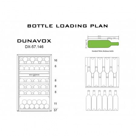 Купить отдельностоящий винный шкаф Dunavox DX-57.146DSK