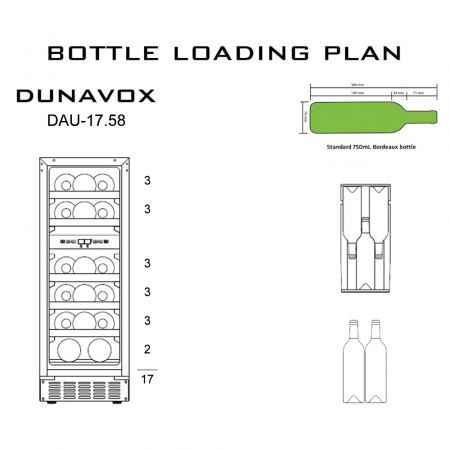 Купить встраиваемый винный шкаф Dunavox DAU-17.58DSS